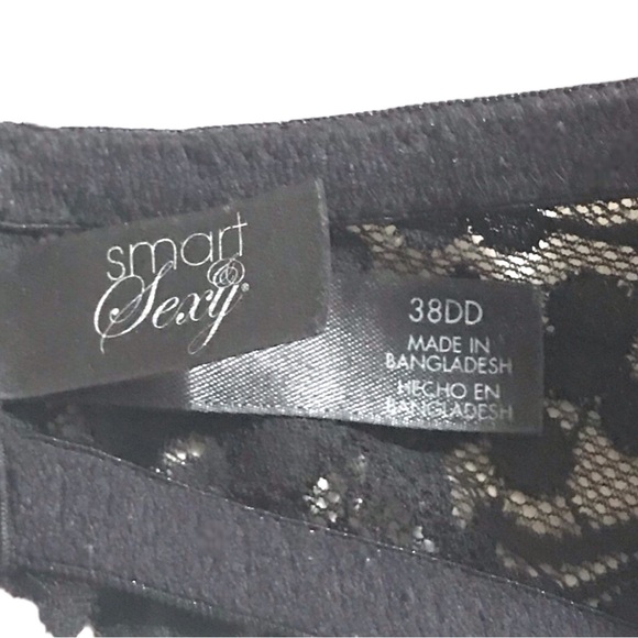 SMART & SEXY Black Lace Bra 38DD - Picture 8 of 8